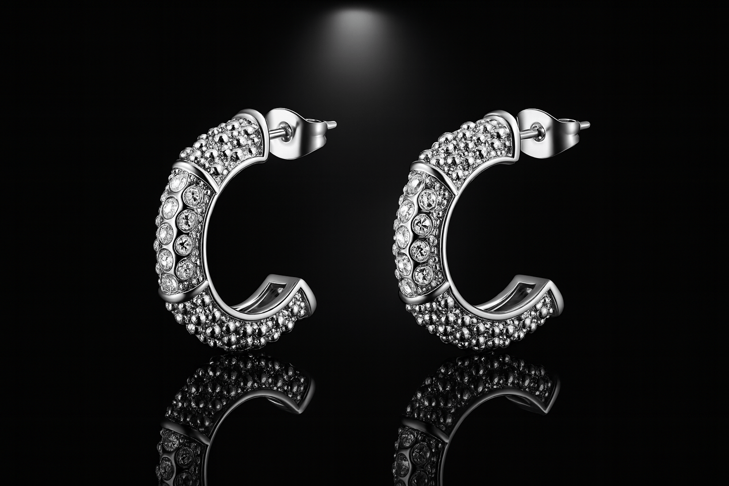 Maglina "Éclat Élégant" Hoops Ohrringe, Edelstahl - Maglina