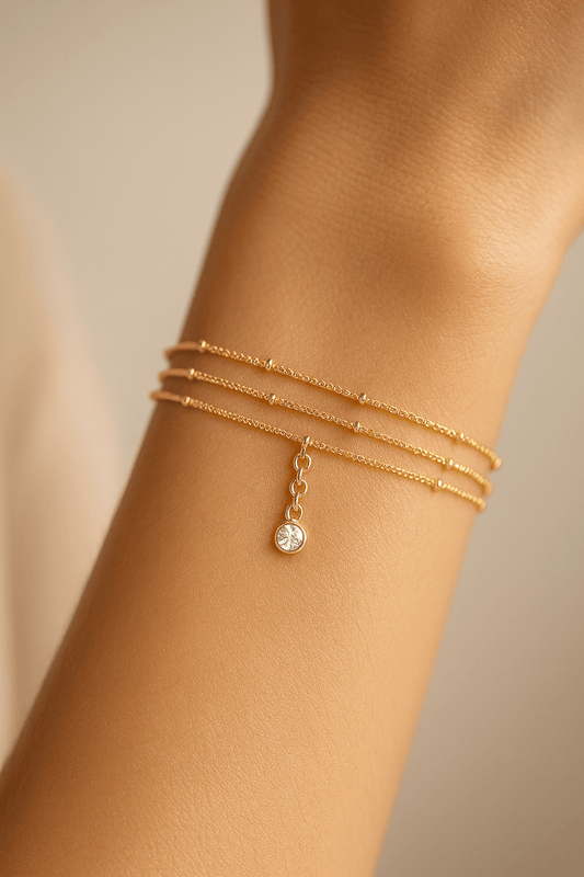 Maglina "Étoile Douce" Bracelet , Armband, 18K vergoldeter Stahl - Maglina