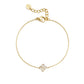 Lumière Clover Armband mit zartem Kleeblatt und funkelnden Zirkonia, eleganter Damenschmuck
