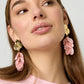 "Rosé Fleur" Statement Ohrringe – Blüten & Perlmutt-Design