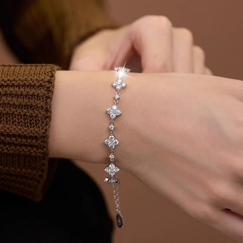 Maglina "Celestial Star" – Premium Moissanit-Armband aus 925er Silber