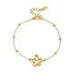 "Fleur Dorée" Armband – Elegantes Blumenarmband aus Edelstahl