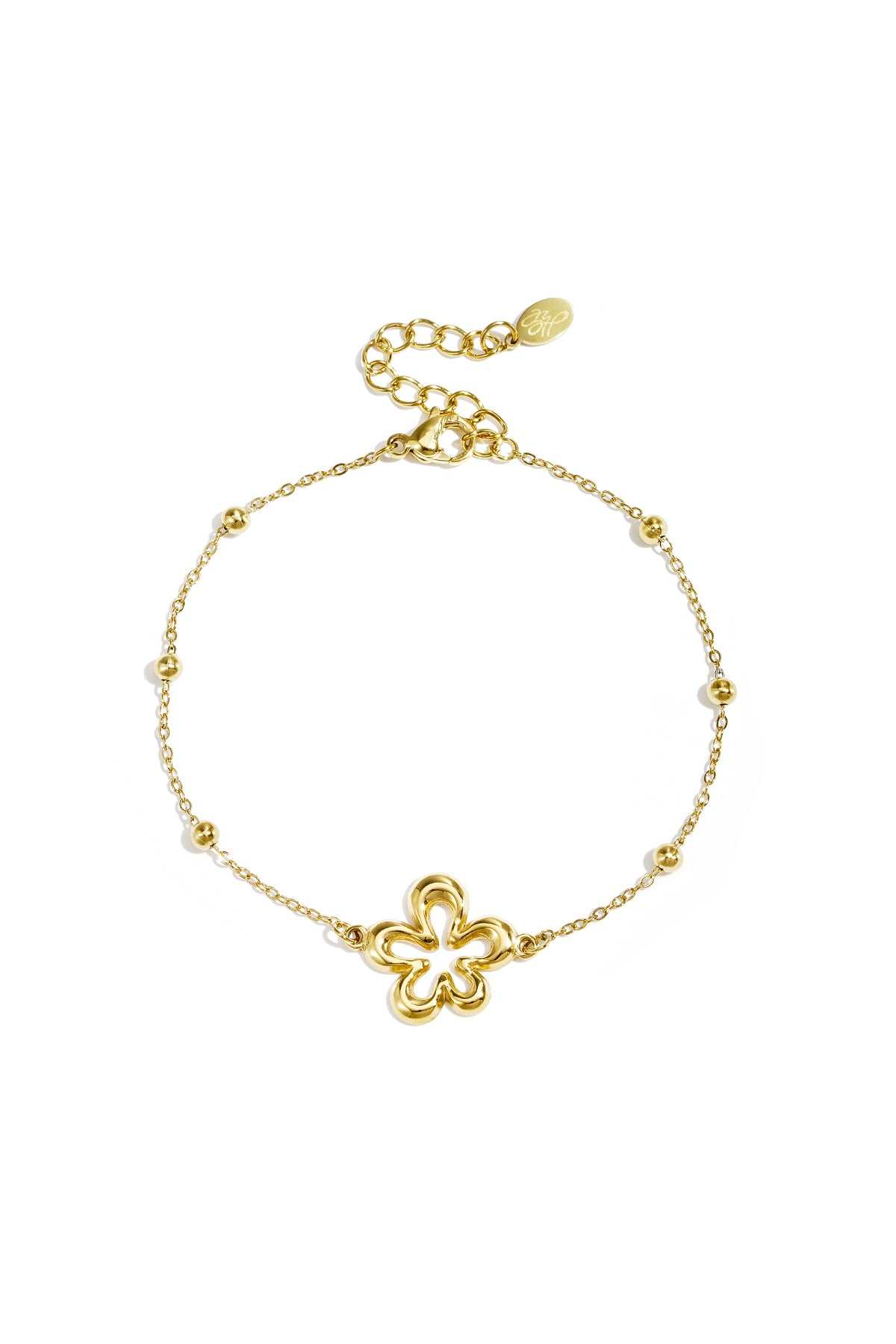 "Fleur Dorée" Armband – Elegantes Blumenarmband aus Edelstahl