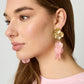 "Rosé Fleur" Statement Ohrringe – Blüten & Perlmutt-Design