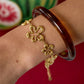 "Fleur Dorée" Armband – Elegantes Blumenarmband aus Edelstahl