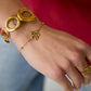 "Fleur Dorée" Armband – Elegantes Blumenarmband aus Edelstahl
