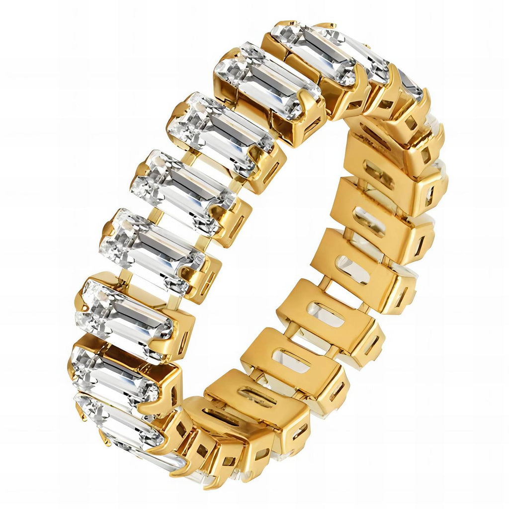 Maglina "Luxe Éternité" Ring, 18K vergoldeter Stahl