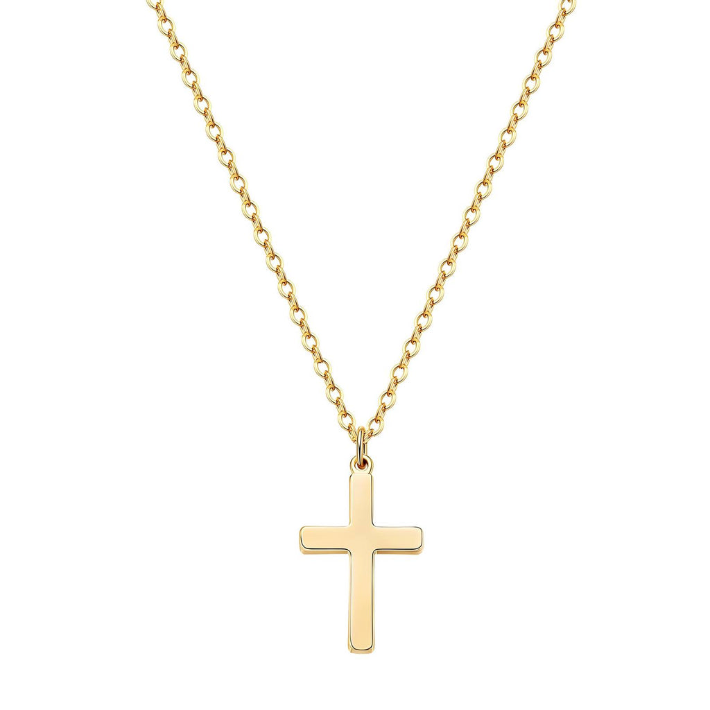 Maglina "Sacred Pure" Necklace "Kreuz" Halskette, 18K vergoldeter Stahl