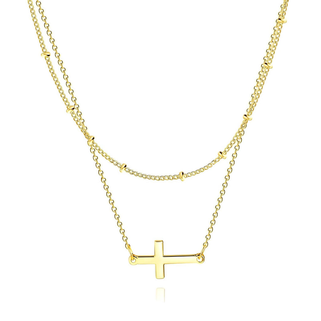 Maglina "Faith Douceur" Necklace "Cross" Necklace, 18K gold-plated steel