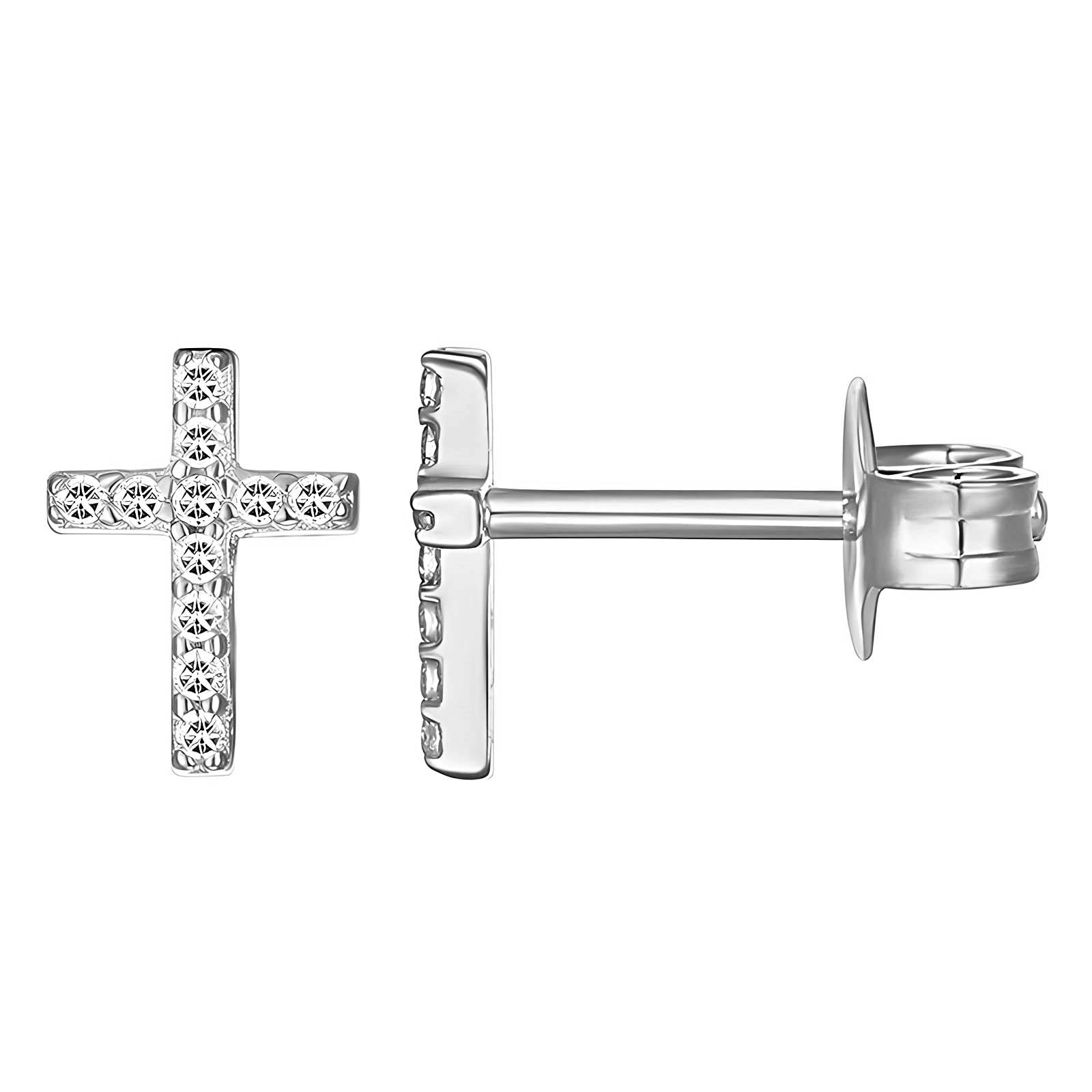 Maglina "Lumière Cross" Earrings "Kreuz" Ohrringe, Edelstahl