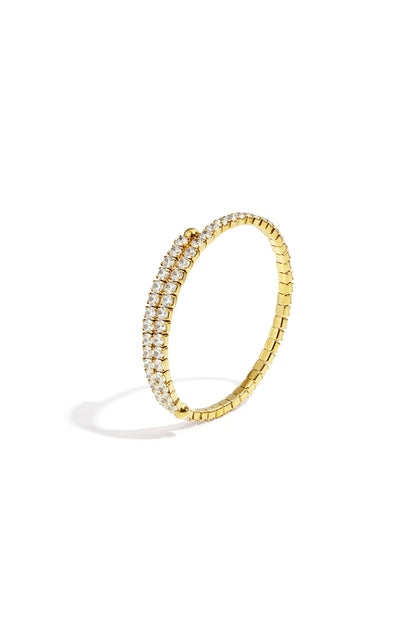 Éclat Flex Bangle flexibler Damenarmreif mit funkelnden Zirkonia Kristallen und elegantem Design