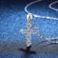 Elegante S925 Sterling Silber Kreuzkette mit VVS1 Moissanit Anhänger Maglina Divine Sparkle