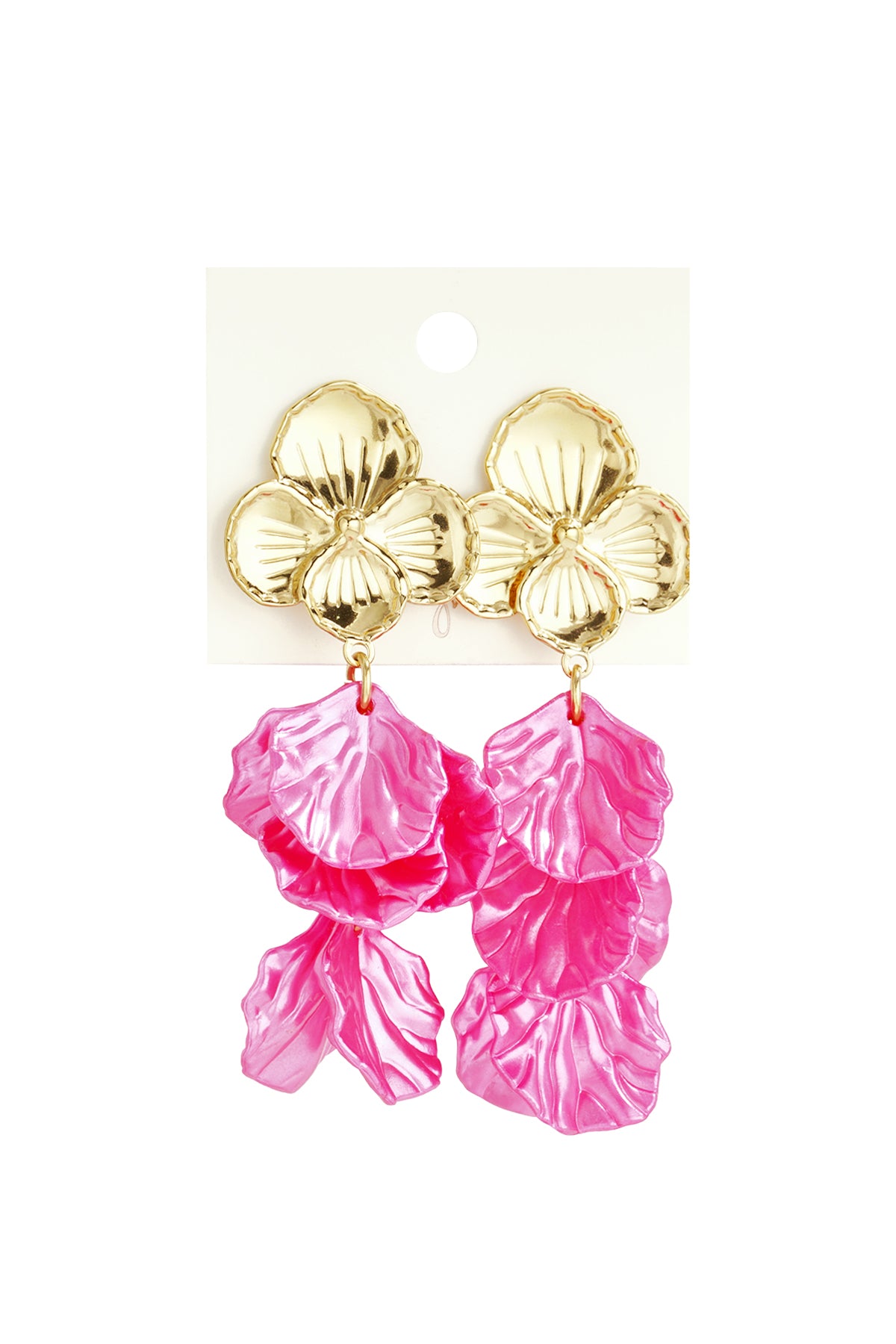 "Rosé Fleur" Statement Ohrringe – Blüten & Perlmutt-Design