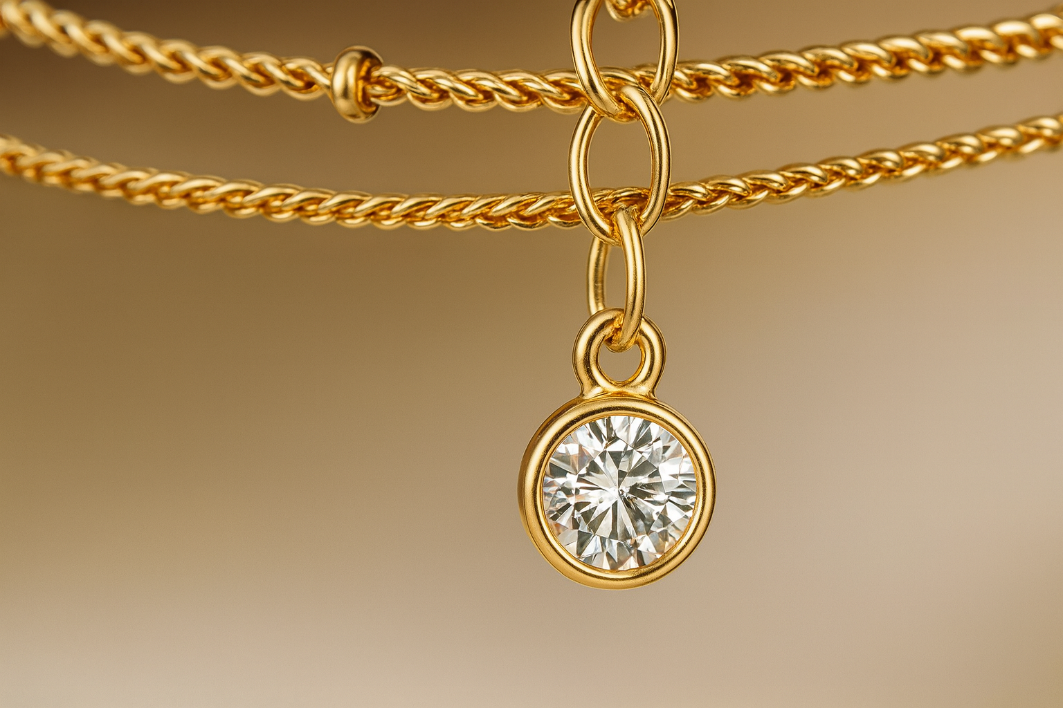 Maglina "Étoile Douce" Bracelet	, Armband, 18K vergoldeter Stahl