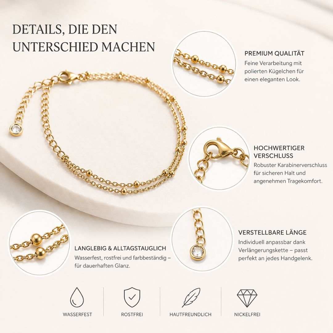Étoile Douce – Zartes Goldarmband aus Edelstahl