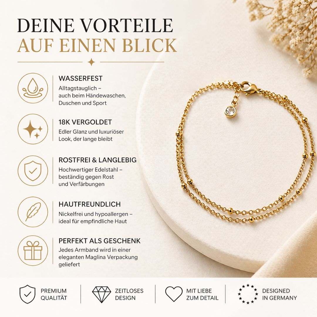 Étoile Douce – Zartes Goldarmband aus Edelstahl
