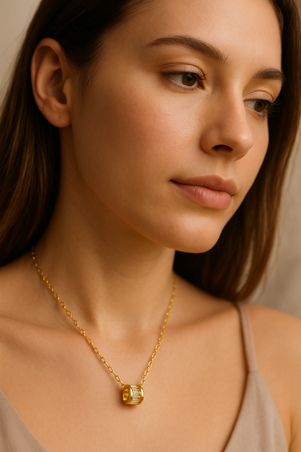 Maglina "Luxe Roma" Necklace	Halskette, 18K vergoldeter Stahl