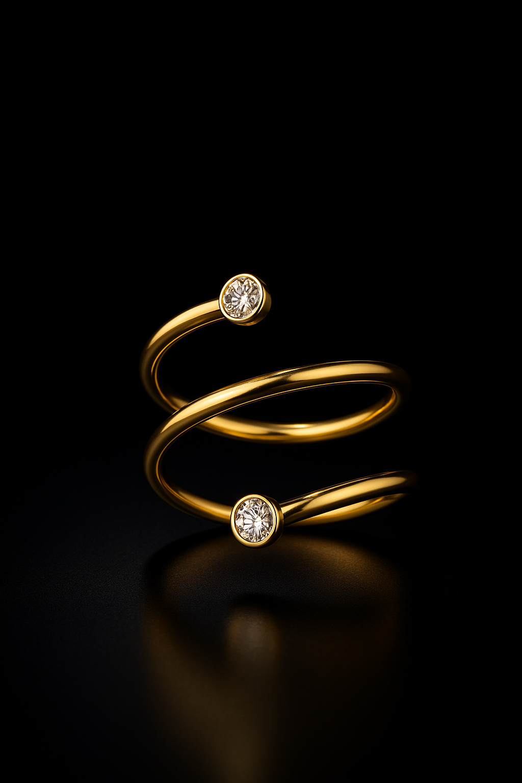 Maglina "Éclat Minimal" Ring, 18K vergoldeter Stahl