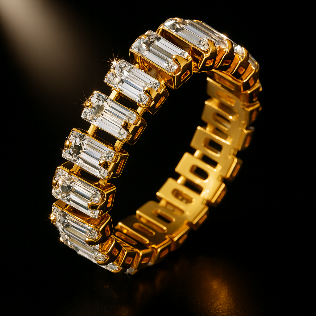 Maglina "Luxe Éternité" Ring, 18K vergoldeter Stahl