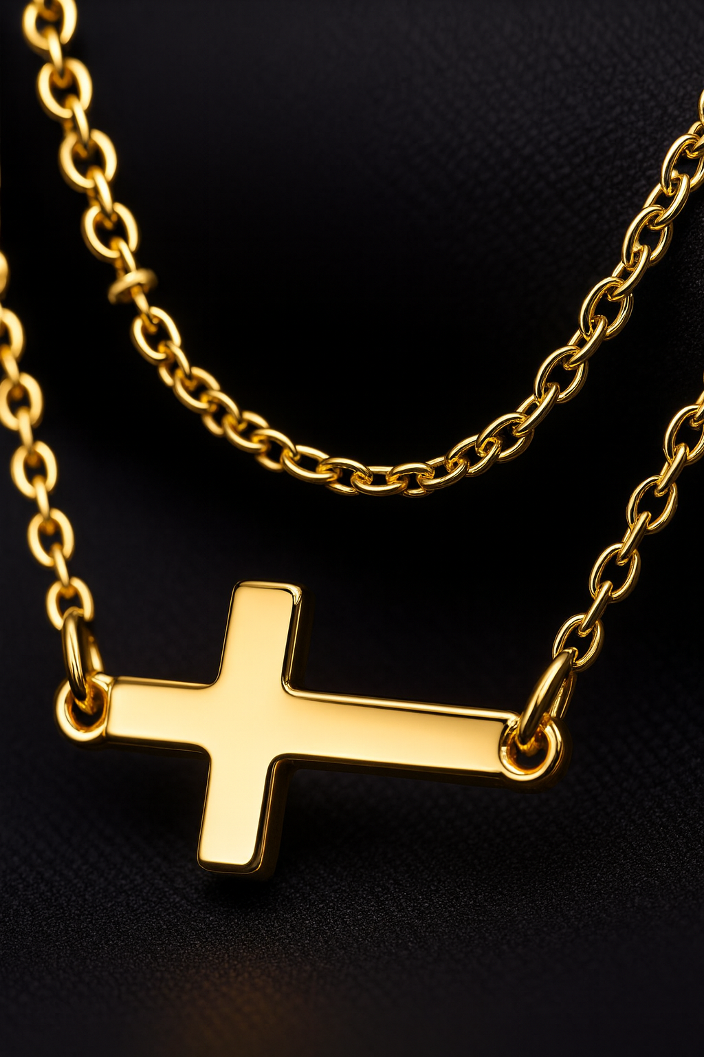 Maglina "Faith Douceur" Necklace "Cross" Necklace, 18K gold-plated steel