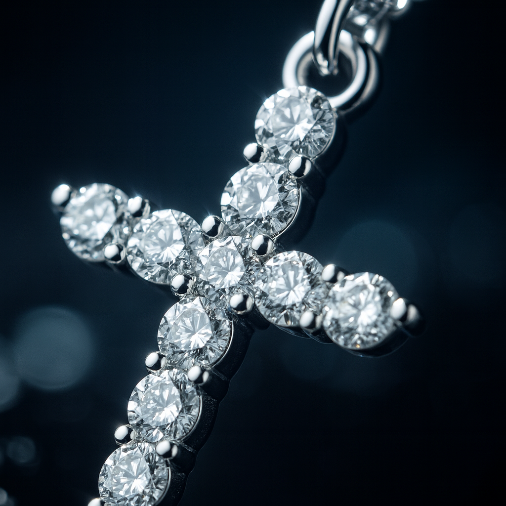 Maglina "Lumière Cross" Necklace, Stainless Steel