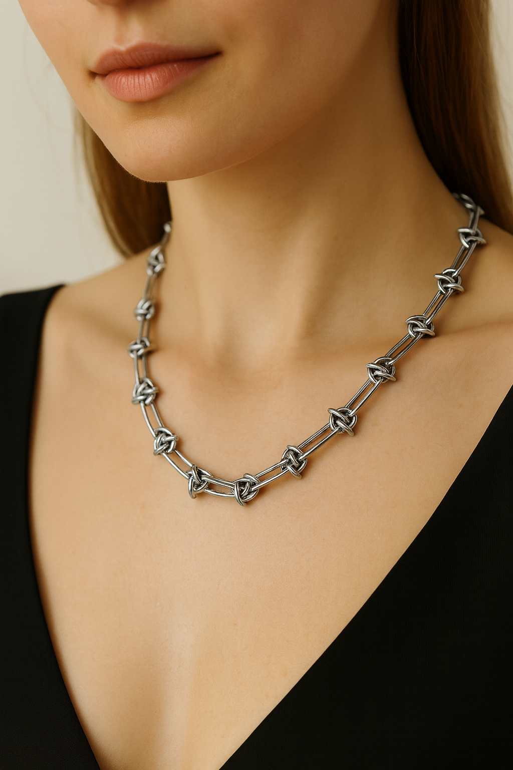 Maglina "Éternel Knot" Necklace, necklace, stainless steel