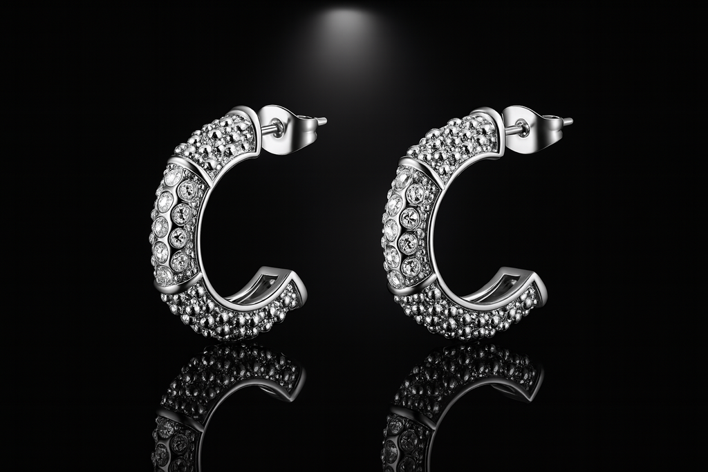 Maglina "Éclat Élégant" Hoops	Ohrringe, Edelstahl