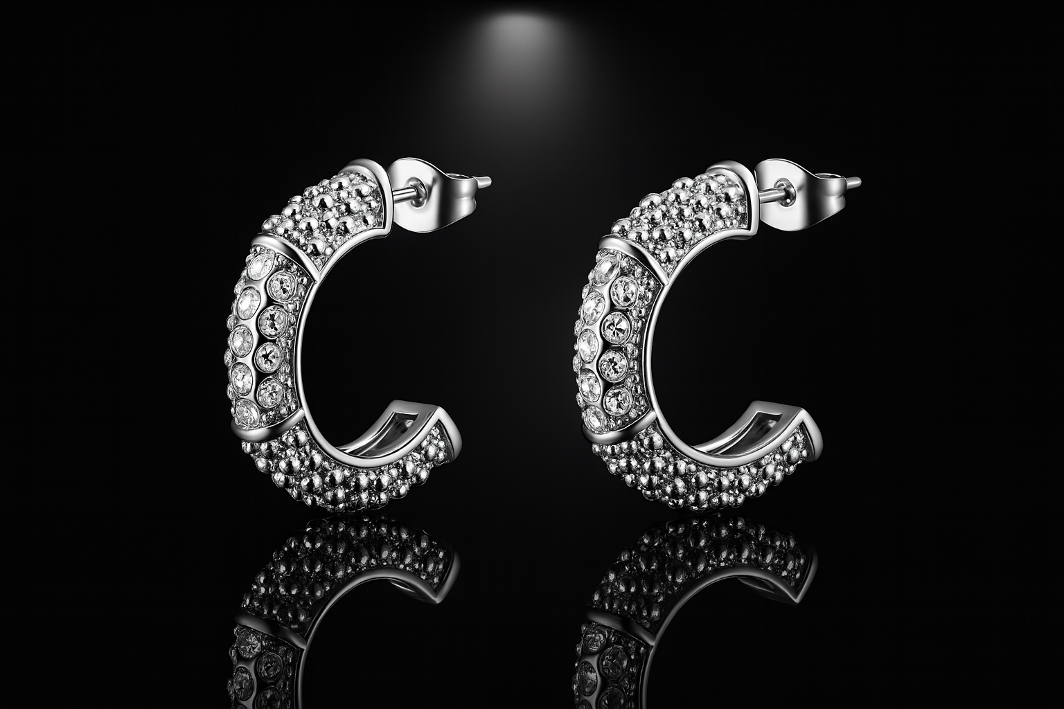 Maglina "Éclat Élégant" Hoops	Ohrringe, Edelstahl