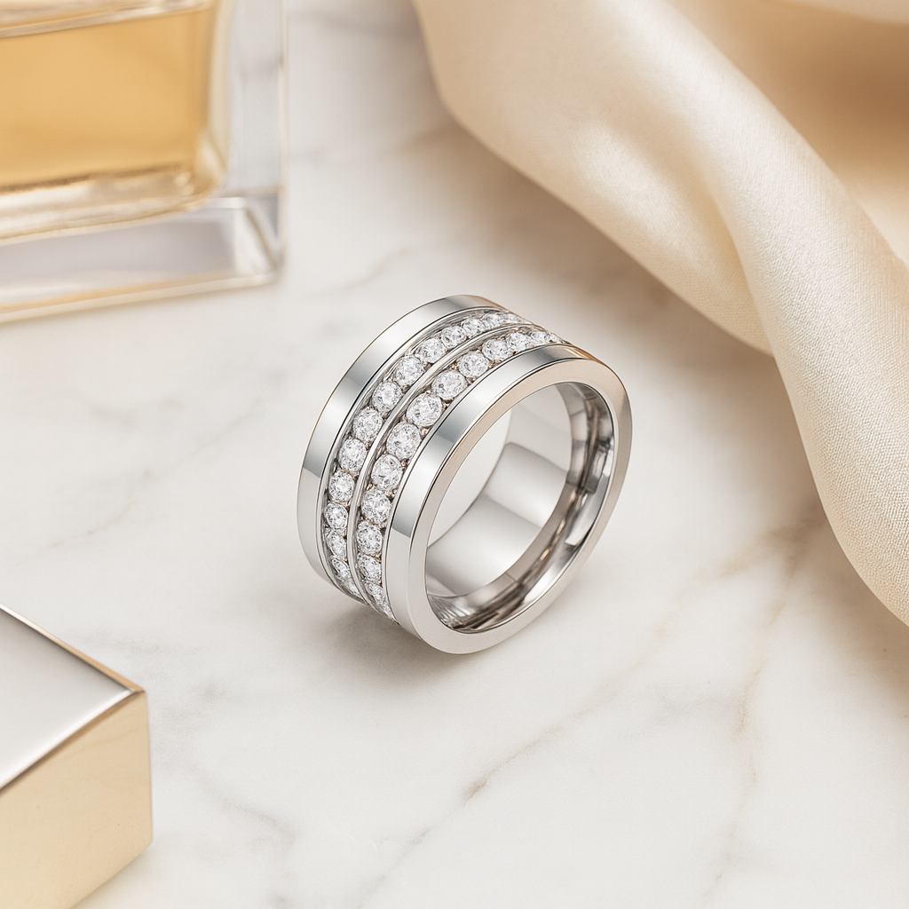 Maglina "Triple Éclat" Ring, Edelstahl