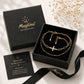 Maglina Faith Élégante Armband Set Damen Gold – 2-teiliges Armband mit Kreuz, Paperclip- & Kugelkette, 18K vergoldeter Edelstahl, Verstellbar 16-21 cm, Wasserfest