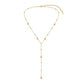 Elegante Y-Halskette für Damen, 18K vergoldet, verstellbar 40-45 cm, mit fließendem Y-Drop und goldenen Kugeln, nickelfrei und hypoallergen