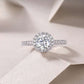 Ethereal Halo – Moissanit-Ring aus 925er Silber