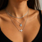 Maglina Side Cross Halskette Damen Silber – Minimalistische Kreuzkette aus Edelstahl, Wasserfest & Anlaufgeschützt – Verstellbar 38–43 cm