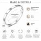 Maglina Éternité Armreif Damen Öffenbar – Eleganter Edelstahl Bangle mit 10 Zirkonia | Silber, Wasserfest & Nickelfrei | Designed in Germany | Schmuck Geschenk für Frauen | Ø 6 cm