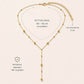 Maglina Élégance Dorée – Y-Kette Damen Gold | Lange Halskette mit fließendem Y-Drop, streckt die Silhouette | Verstellbar 40–45 cm + 10 cm | Edelstahl 18K vergoldet, nickelfrei | Geschenkbox