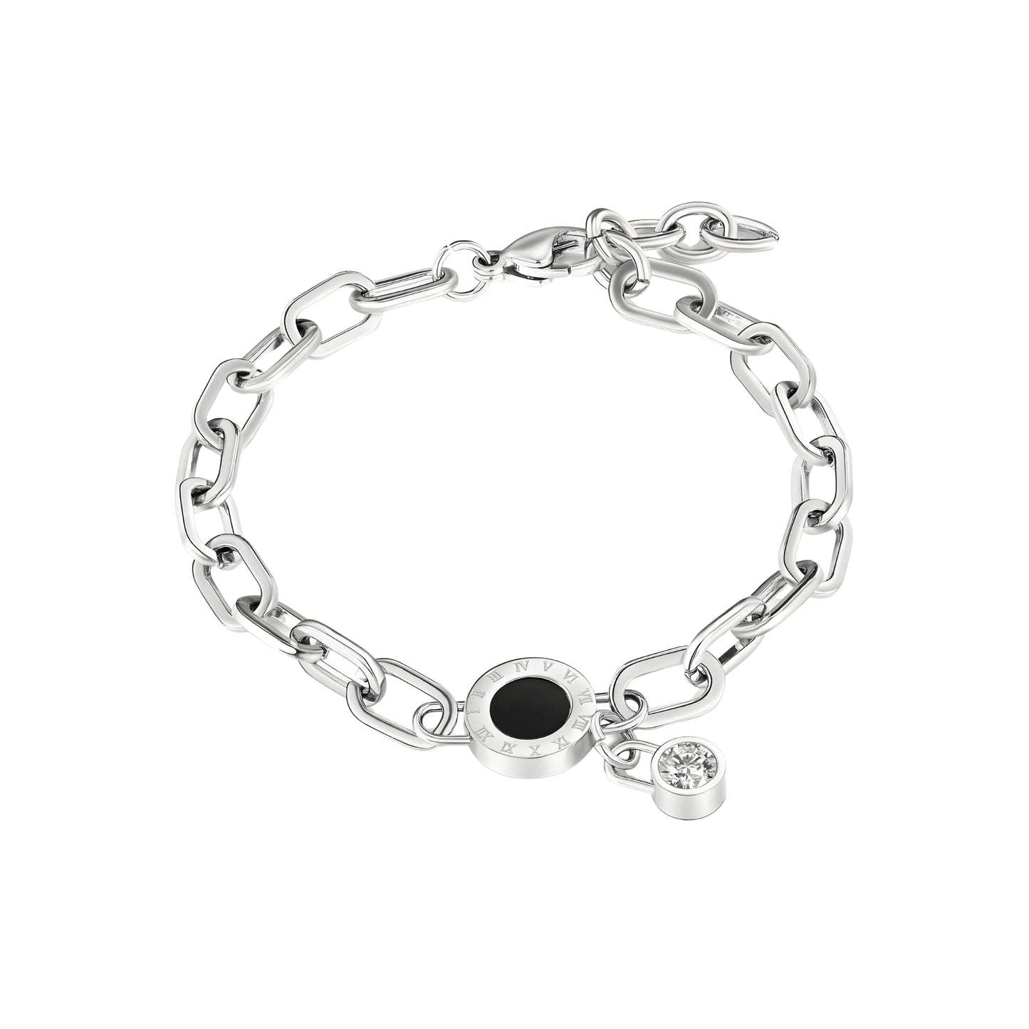 Roma Noir – Edelstahl Statement Armband