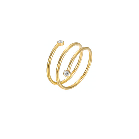 Maglina Éclat MinimalMaglina "Éclat Minimal" Ring, 18K vergoldeter Stahl