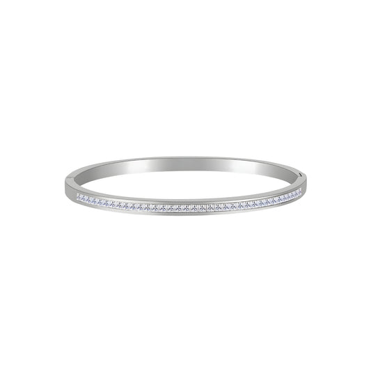 Élegance Brillante Bangle – Funkelnder Edelstahl Armreif