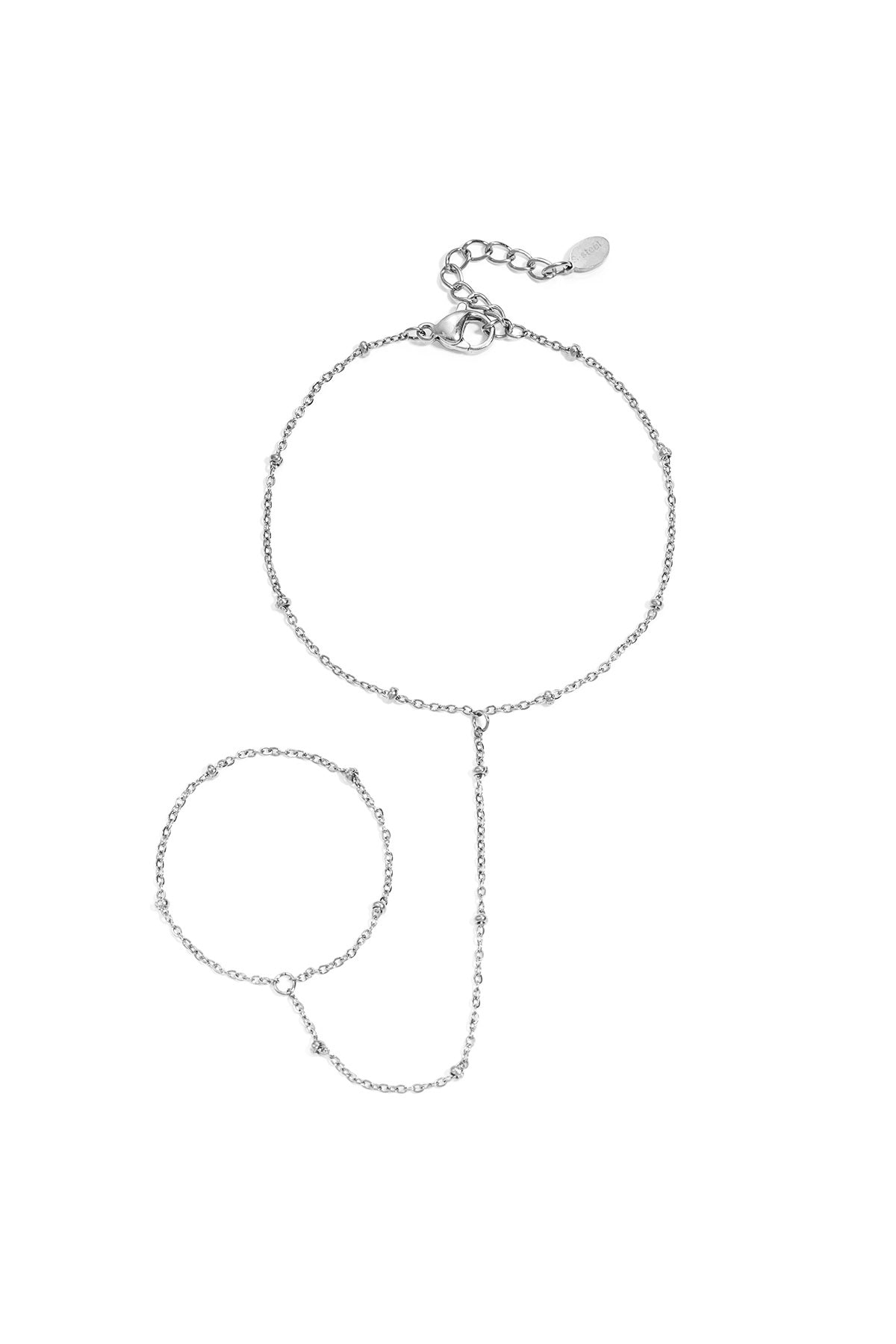 "Lumière Hand Chain" – Elegante Handkette aus Edelstahl