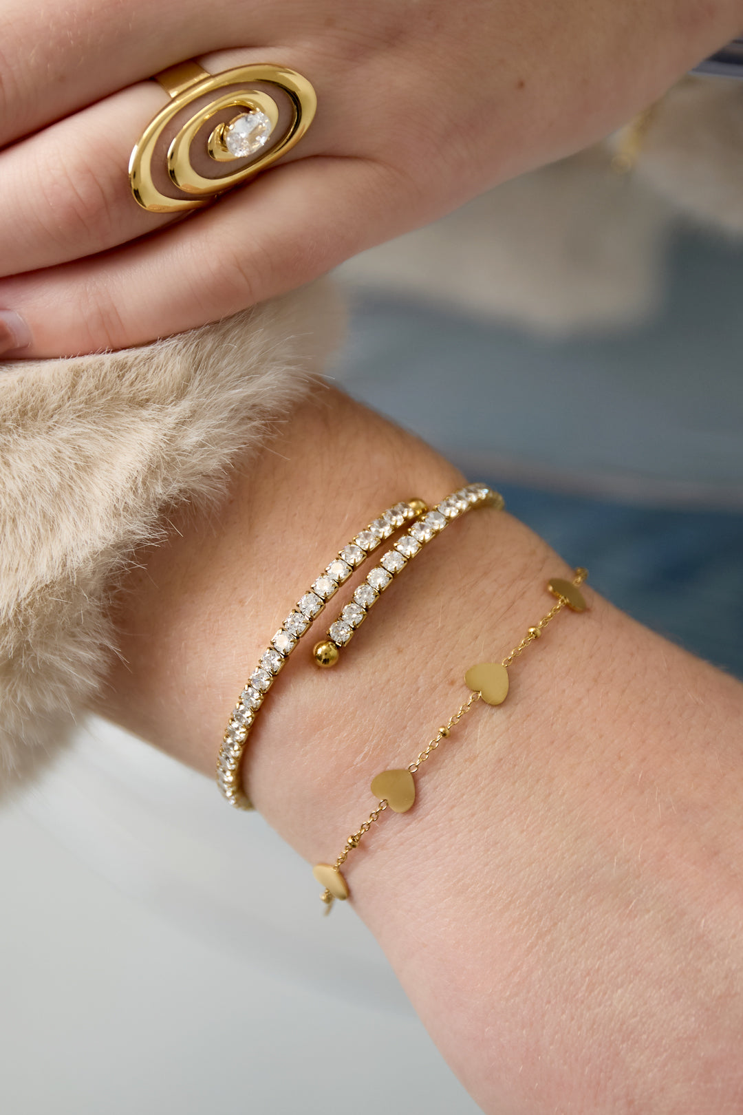 Éclat Flex Bangle – Flexibler Damen Armreif mit Zirkonia