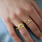 "Éclat Layered" Ring – Mehrreihiger Statement Ring mit Zirkonia