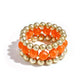 Armband Set Damen Golden Aura 3er Set mit glänzenden Gold-Elementen und sanften Farbakzenten