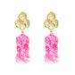Rosé Fleur goldene Blüten Ohrringe mit Perlmutt für eleganten Sommer-Look