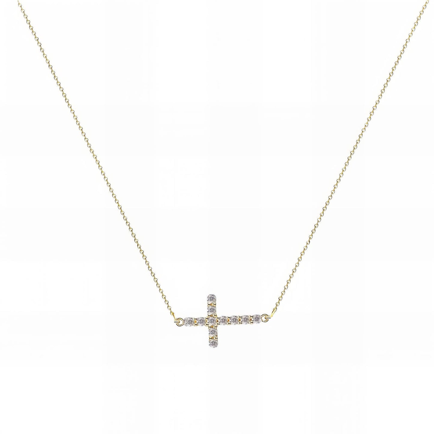 Maglina "Divine Grace" Necklace "Kreuz" Halskette, 18K vergoldeter Stahl - Maglina