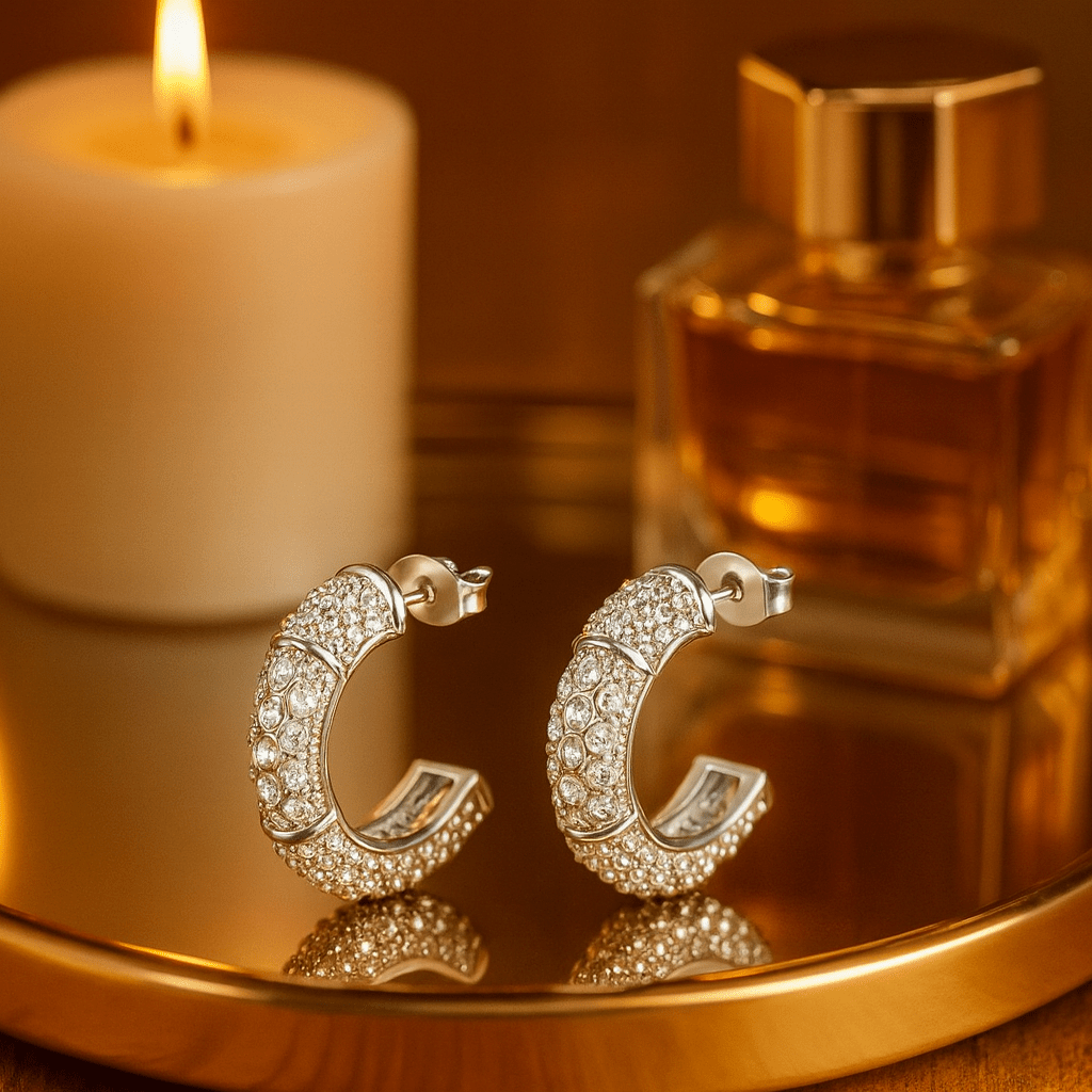 Maglina "Éclat Élégant" Hoops Ohrringe, Edelstahl - Maglina