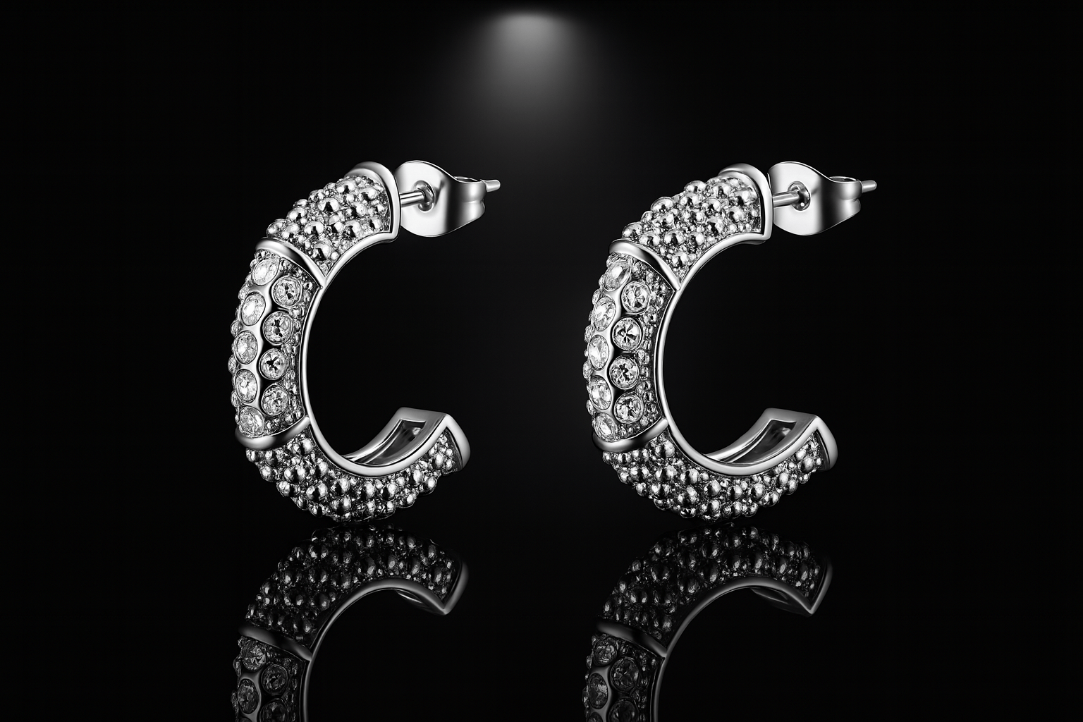 Maglina "Éclat Élégant" Hoops Ohrringe, Edelstahl - Maglina