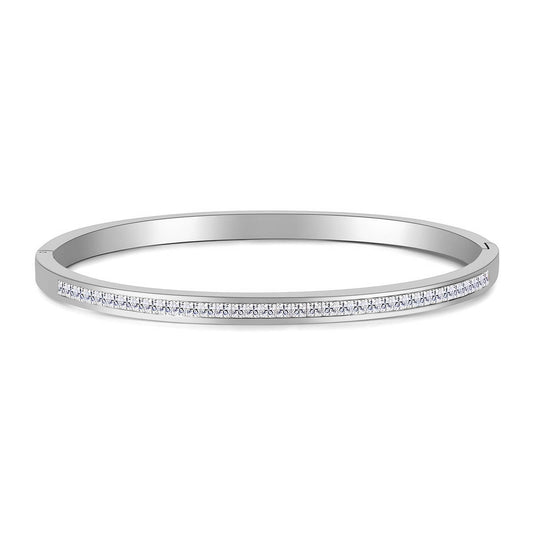 Maglina "Élégance Brillante" Bangle Armband, Edelstahl - Maglina