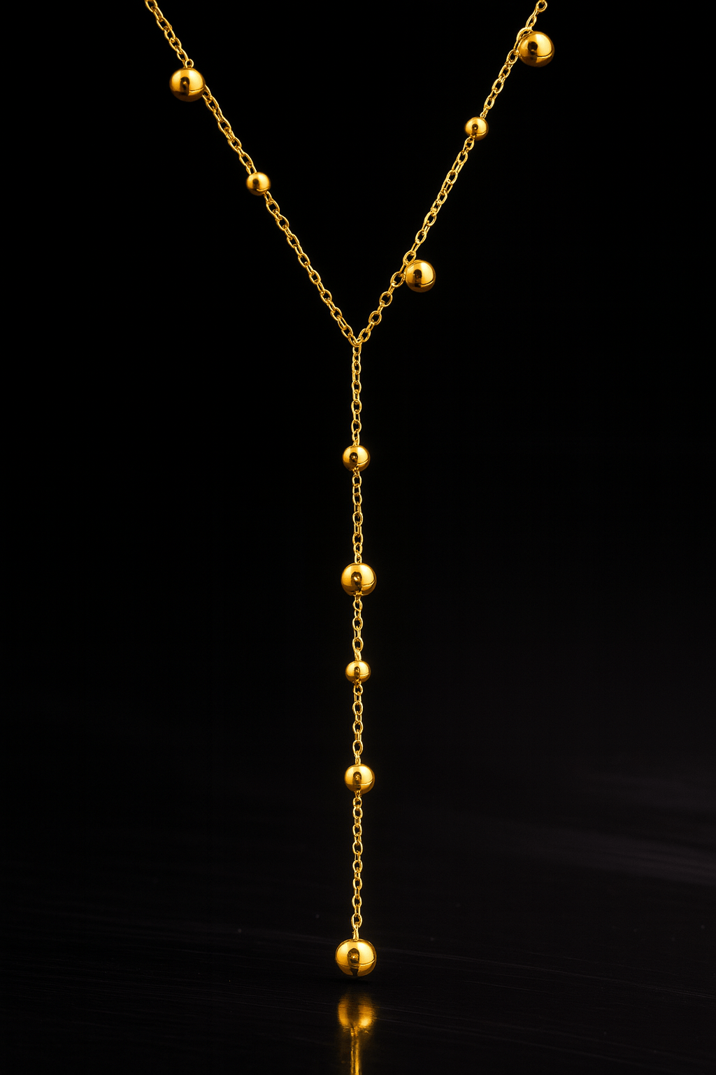 Maglina "Élégance Dorée" Necklace, Halskette, 18K vergoldeter Stahl - Maglina