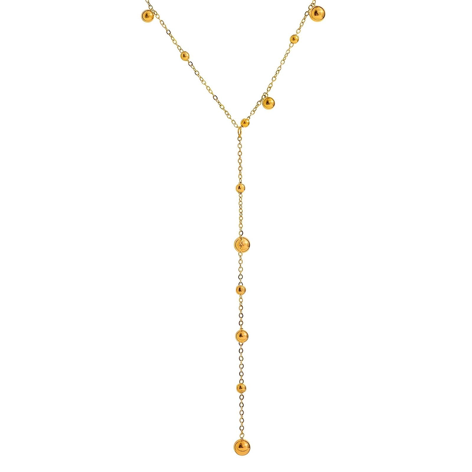 Maglina "Élégance Dorée" Necklace, Halskette, 18K vergoldeter Stahl - Maglina