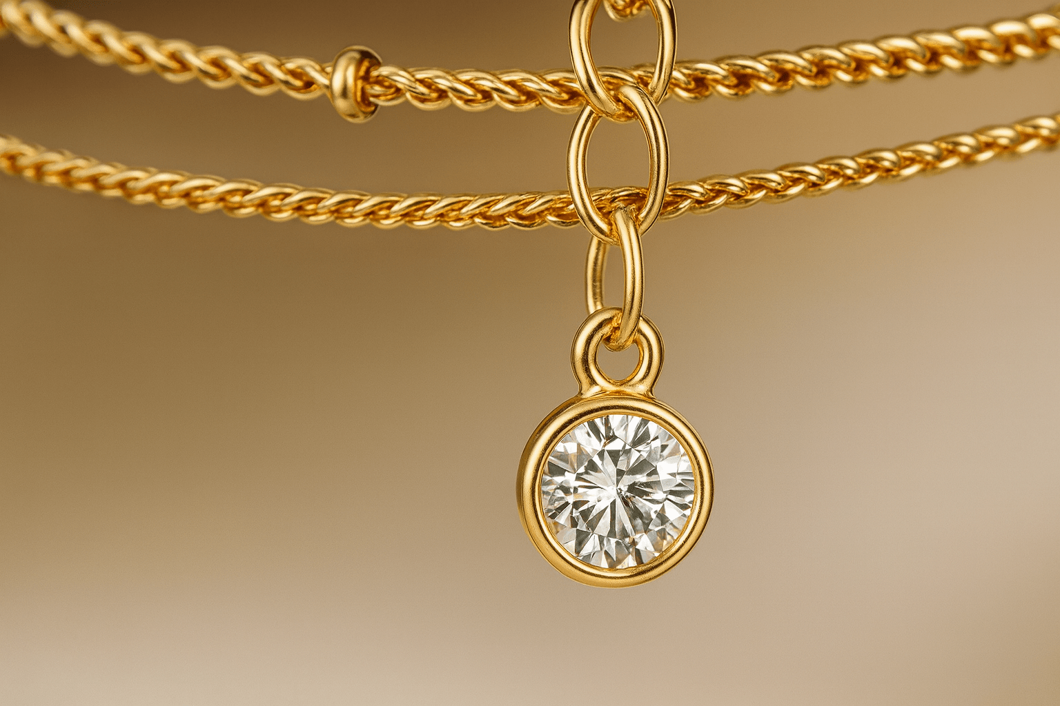 Maglina "Étoile Douce" Bracelet , Armband, 18K vergoldeter Stahl - Maglina